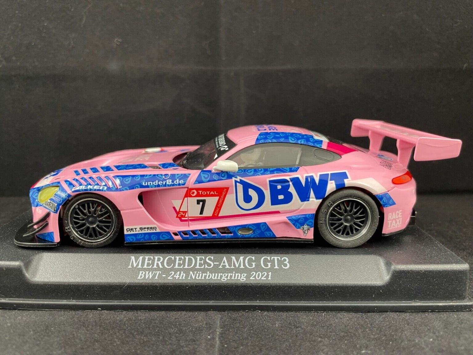 0297AW NSR MERCEDES BENZ AMG GT3 7 BWT RACING 1 32 SCALE Bonza Slot