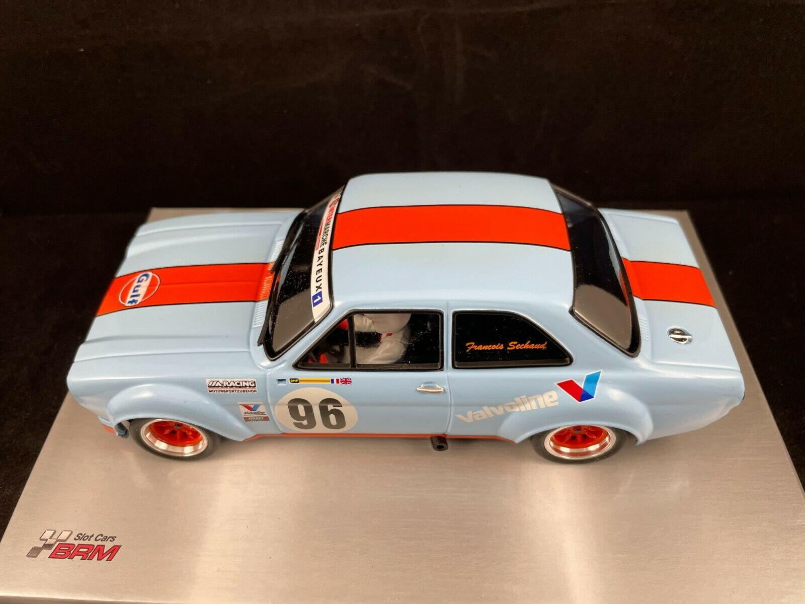 BRM127 FORD ESCORT MK1 GULF / VALVOLINE #96 1:24 SCALE SLOT CAR - Bonza ...