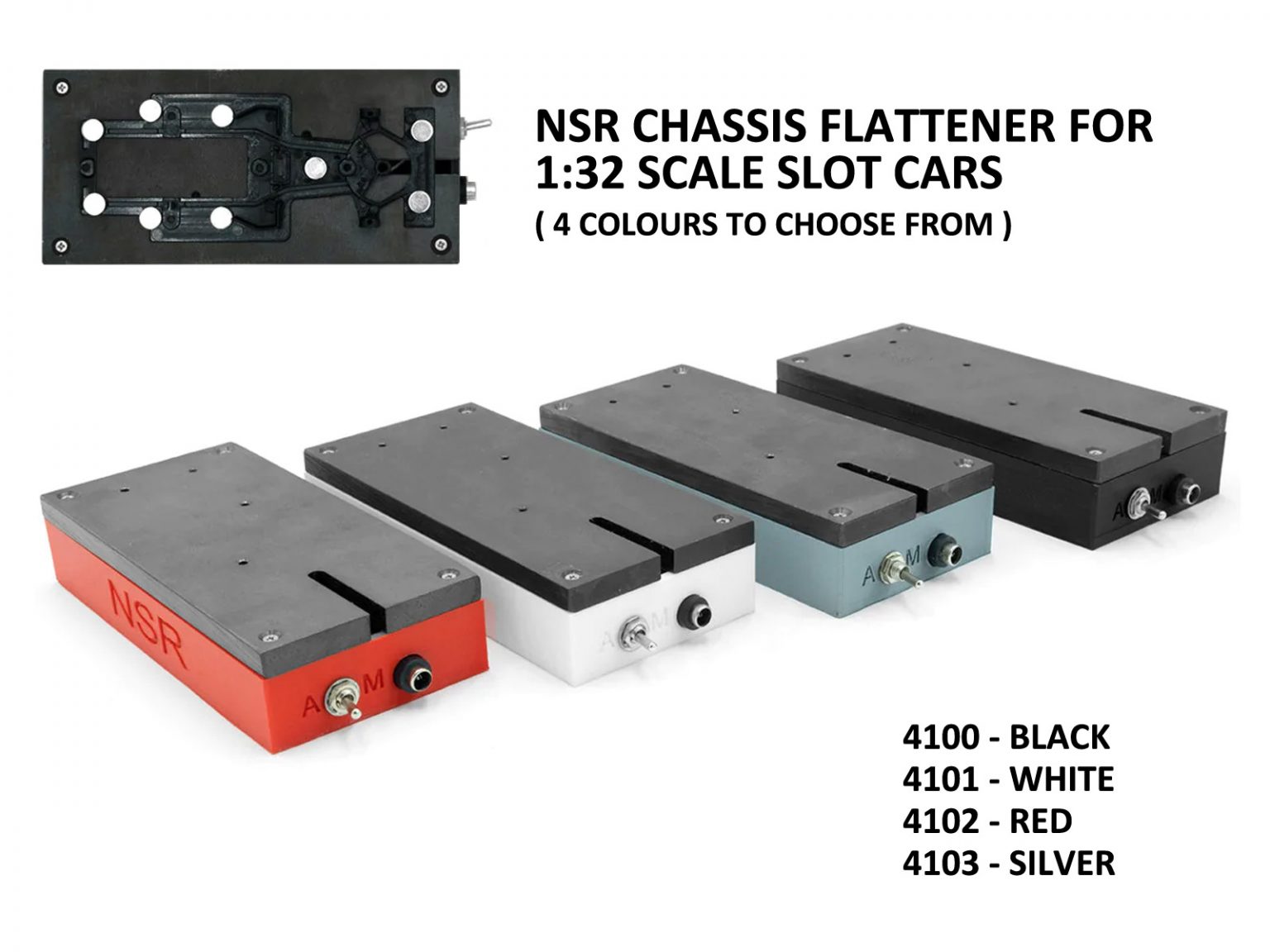 * N4103 NSR CHASSIS FLATTENER SILVER 132 SCALE Bonza Slot Cars and