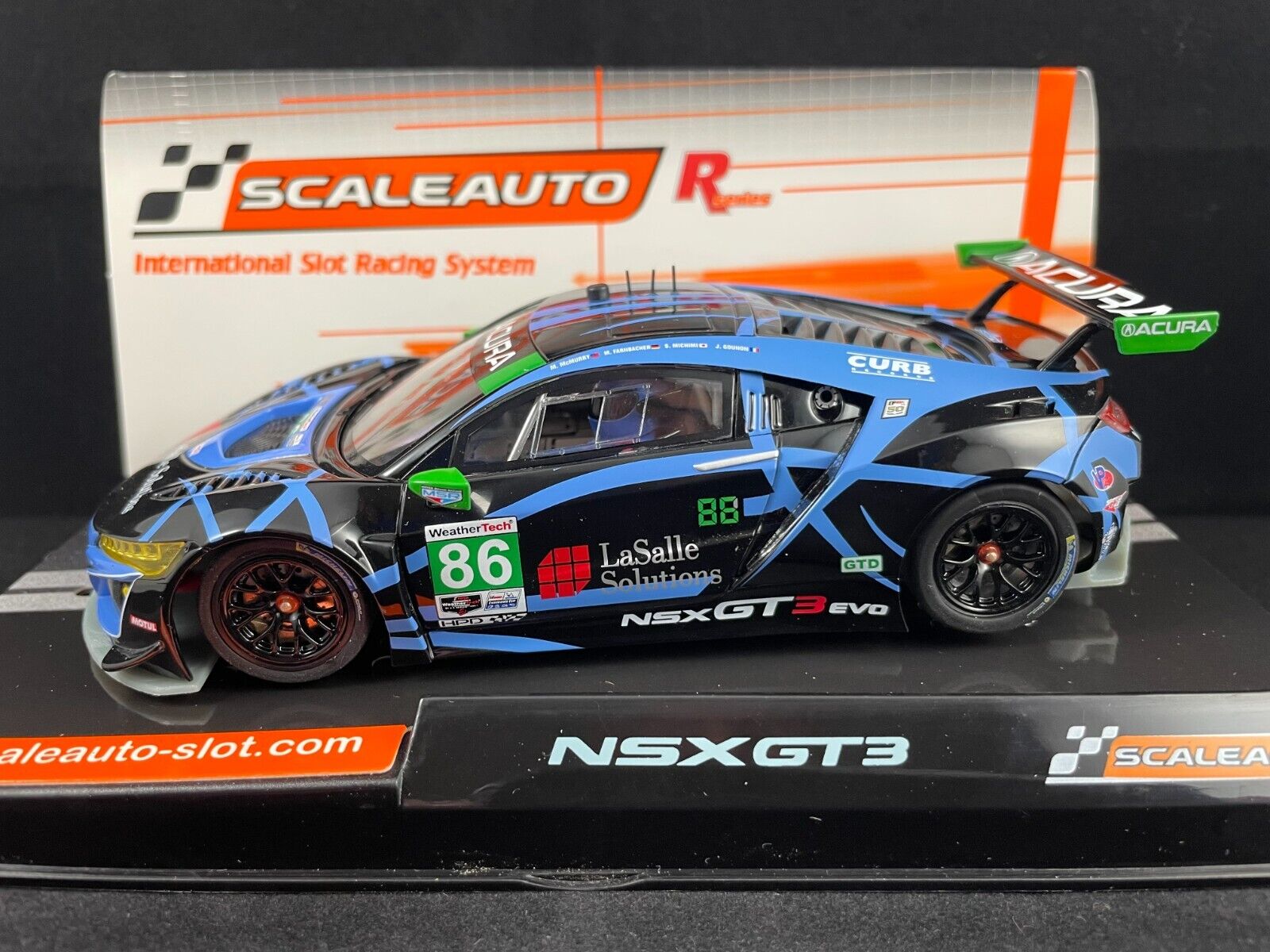 SC-6258R SCALEAUTO ACURA NSX GT3 LASALLE SOLUTIONS #86 1:32 SLOT CAR