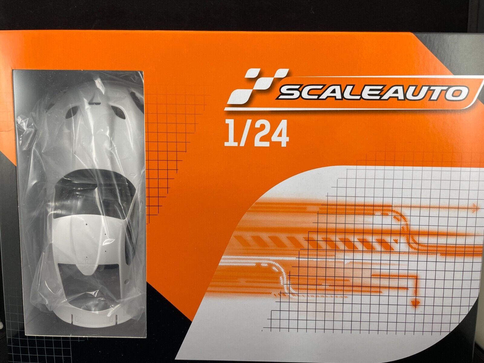 SC-7042RC2 SCALEAUTO DODGE SRT VIPER GTS WHITE RACING KIT LEXAN