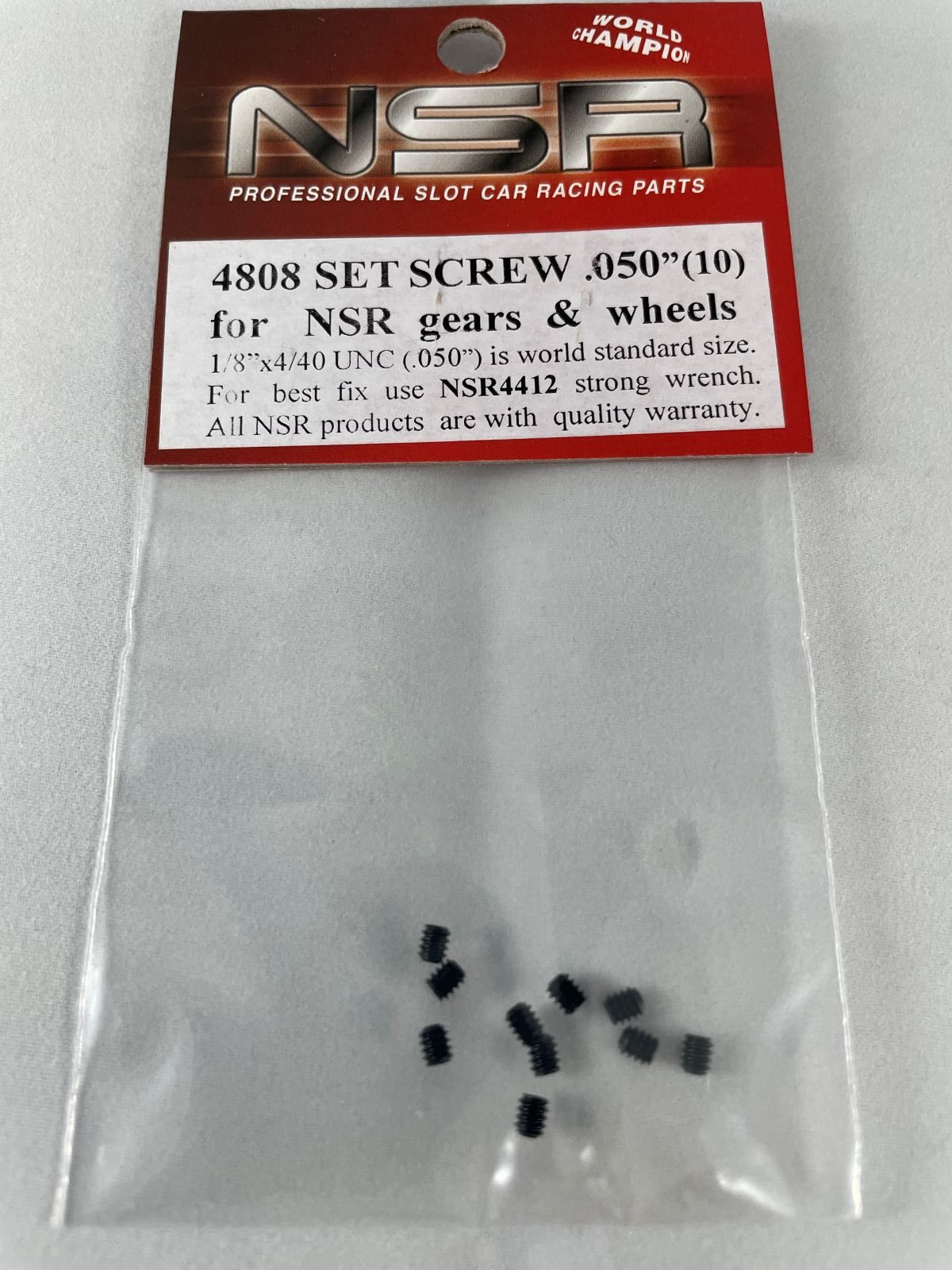 4808 NSR SET SCREW / GRUB SCREW .050" FOR NSR GEARS AND WHEELS 1:32 SCALE
