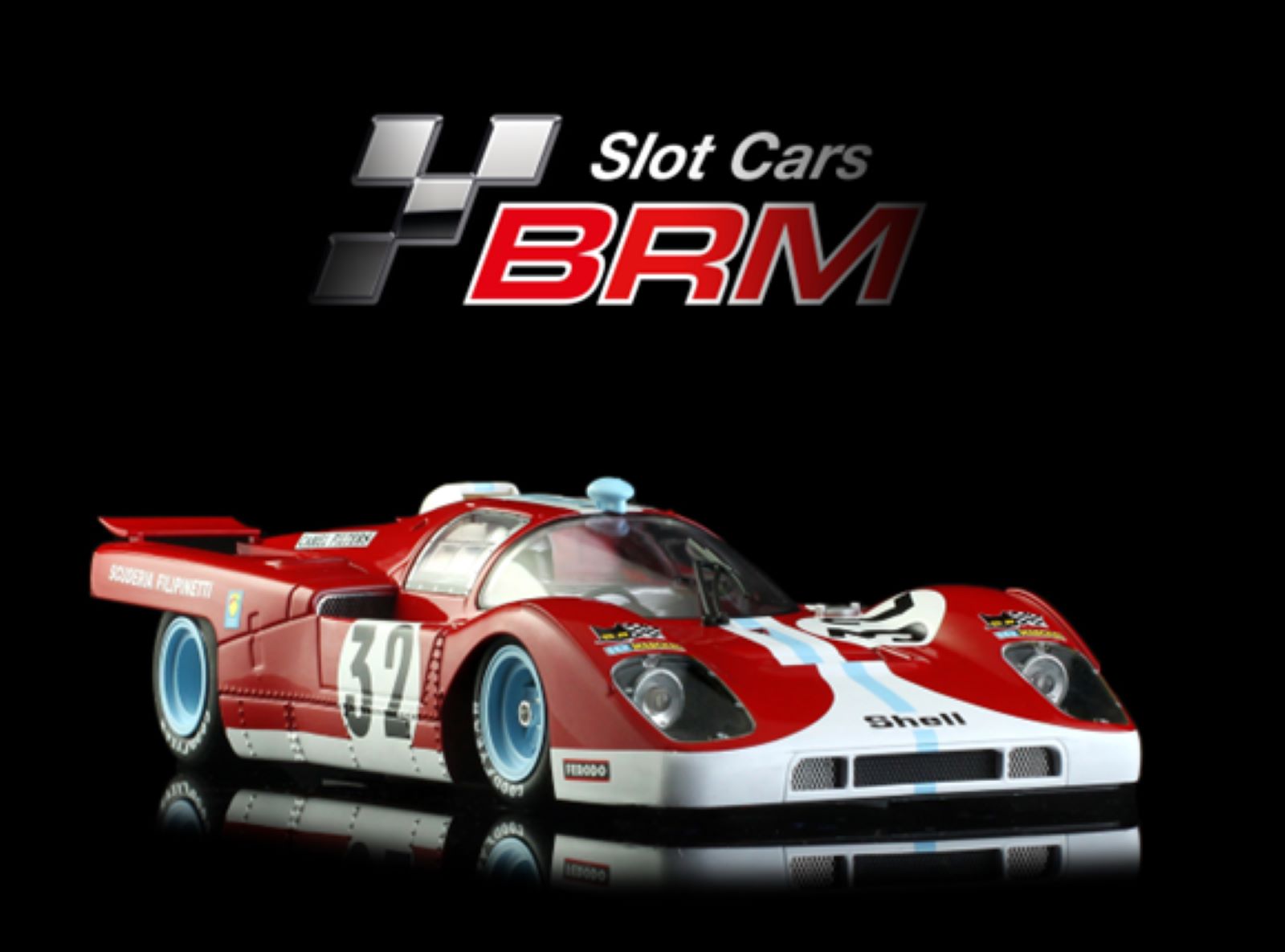 PRE ORDER DUE AUGUST 2025 BRM209 BRM FERRARI 512M SCUDERIA FILIPINETTI #32 1:24 SCALE SLOT CAR