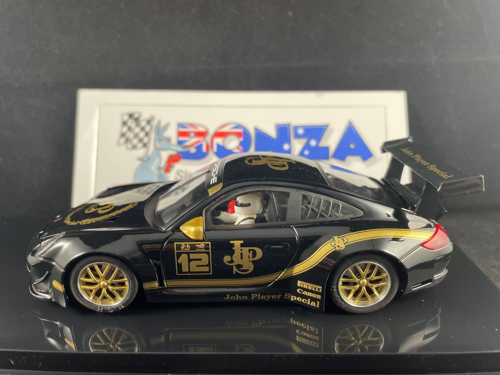 0570SW NSR PORSCHE 997 JOHN PLAYER SPECIAL JPS #12 1:32 SLOT CAR