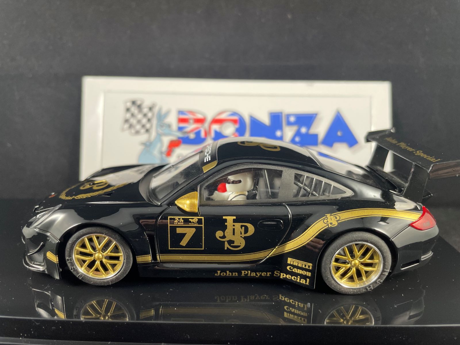 0571SW NSR PORSCHE 997 JOHN PLAYER SPECIAL JPS #7 1:32 SLOT CAR