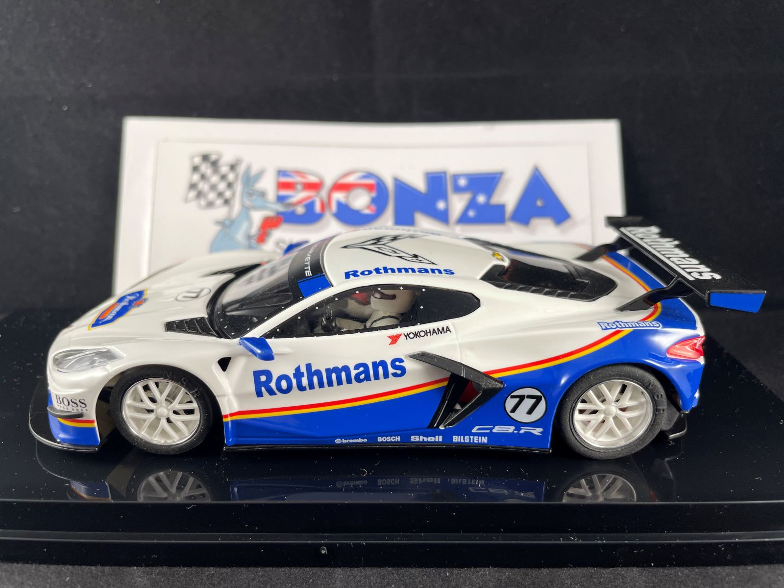 0577SW NSR CORVETTE C8R ROTHMANS BLUE #77 1:32 SLOT CAR