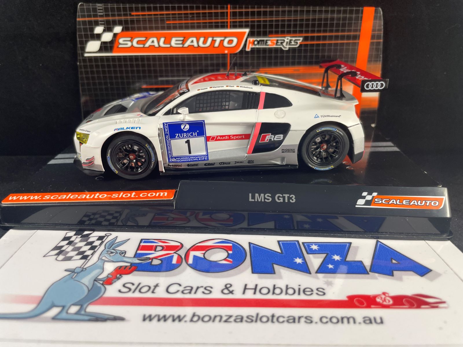 SC6173 SCALEAUTO HOME SERIES AUDI R8 GT3 #1  1:32 SLOT CAR