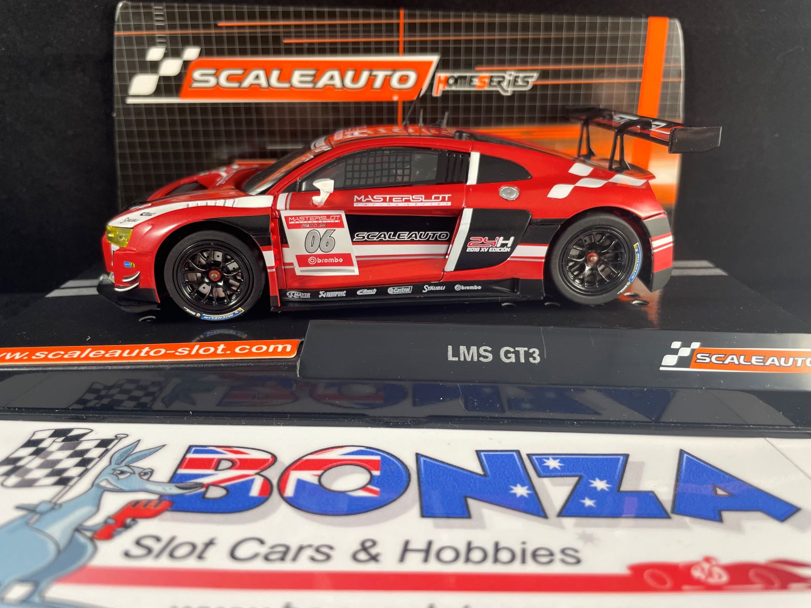 SC6233 SCALEAUTO HOME SERIES AUDI R8 GT3 LMS MASTERSLOT 2019 #06  1:32 SLOT CAR