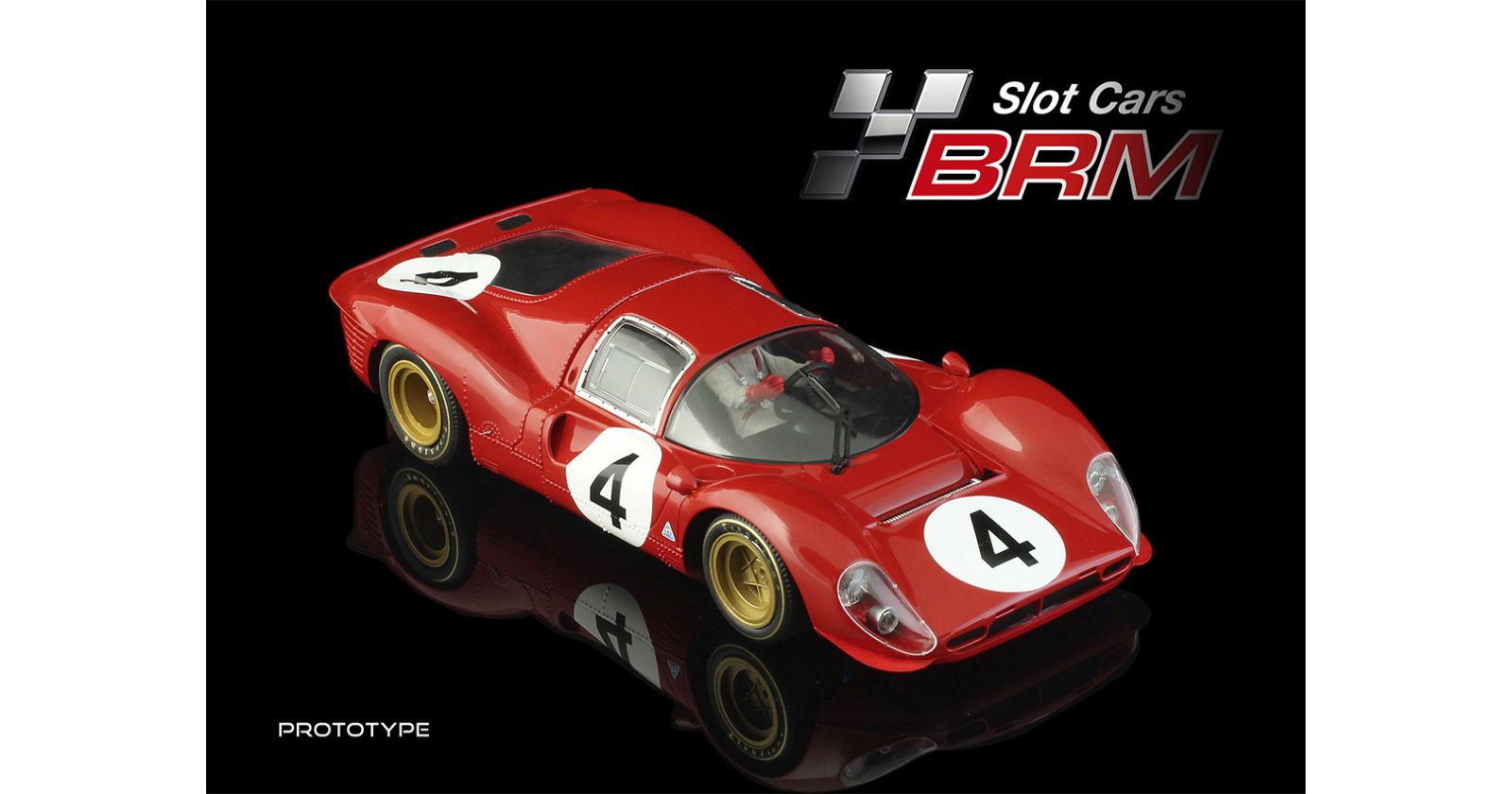 PRE ORDER DUE DEC 2025 BRM204 BRM FERRARI 330 P4 MONZA #4 1:24 SCALE SLOT CAR
