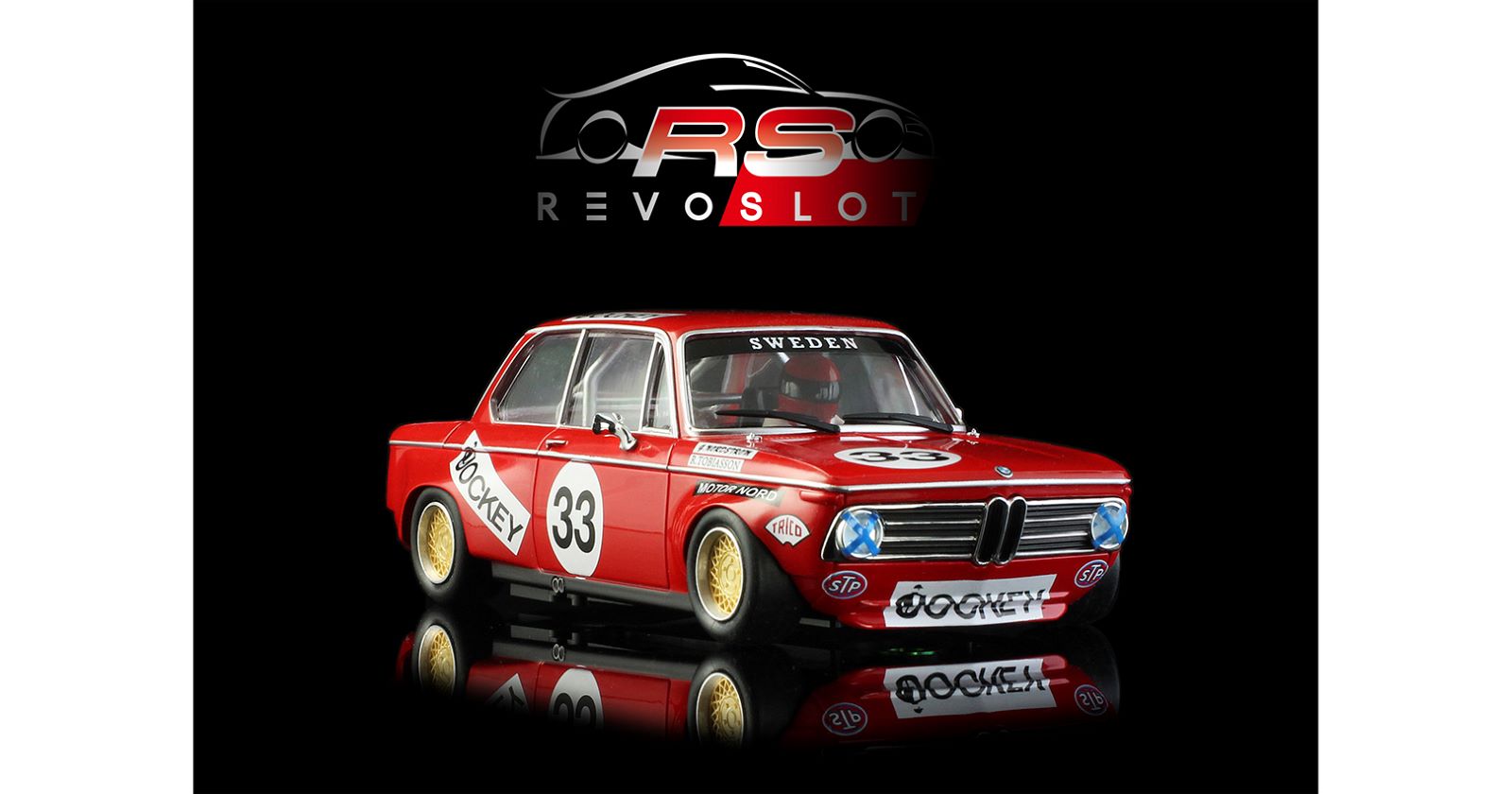 PRE ORDER DUE FEB 2026 RS0296 REVO SLOT BMW 2002 Ti JOCKEY #33 1:32 SLOT CAR