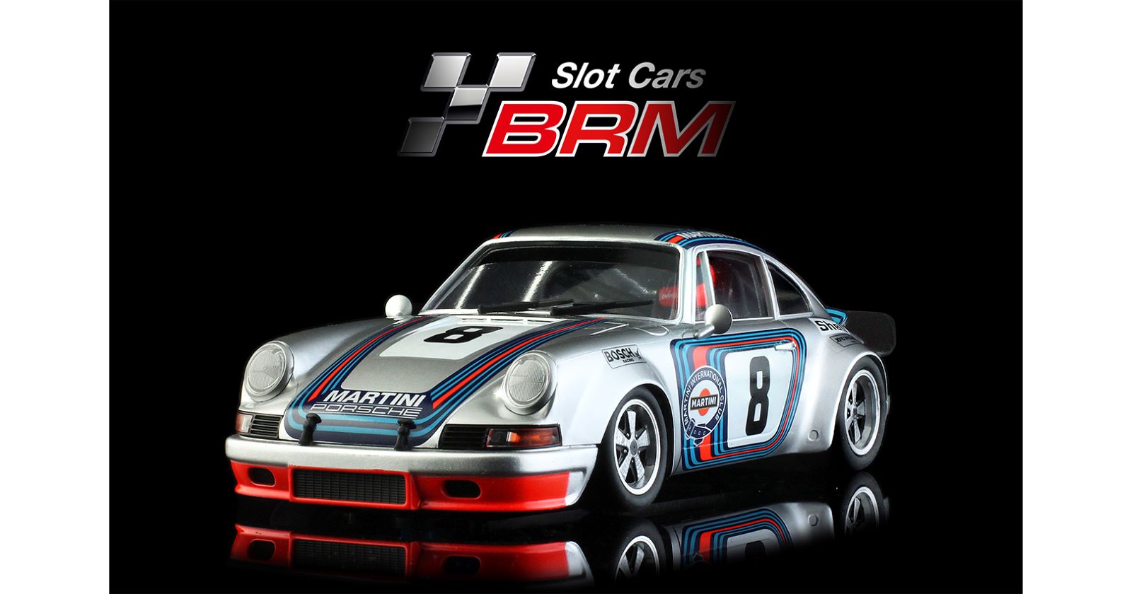 PRE ORDER DUE JANUARY 2026 BRM211 BRM PORSCHE 911 RSR MARTINI RACING #8 1:24 SCALE SLOT CAR