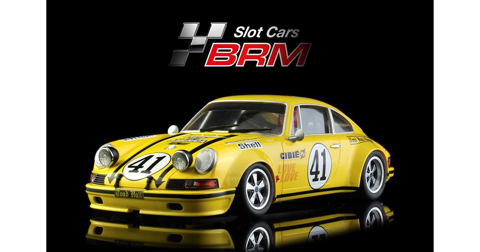 PRE ORDER DUE JANUARY 2026 BRM212 BRM PORSCHE 911 S/T TOAD HALL RACING #41 1:24 SCALE SLOT CAR