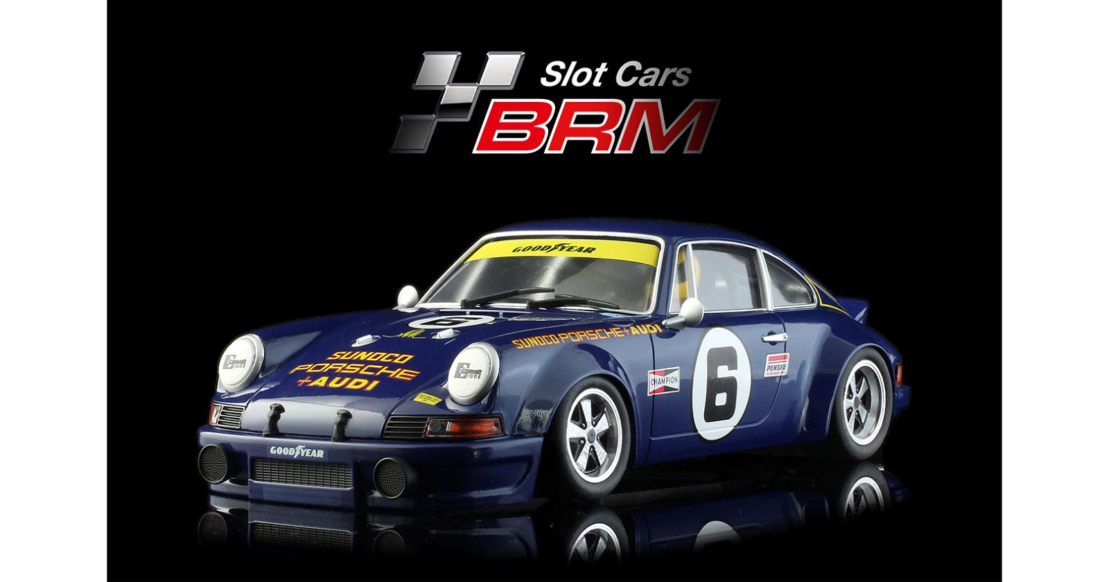 PRE ORDER DUE JANUARY 2026 BRM213 BRM PORSCHE 911 RSR SUNONO PENSKE RACING #6 1:24 SCALE SLOT CAR