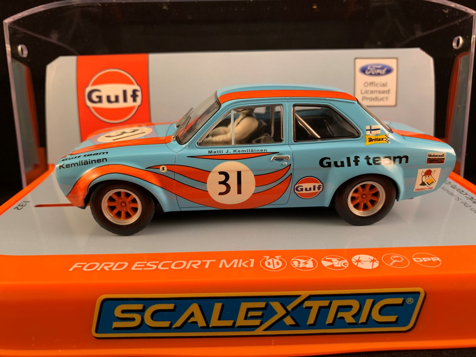 C4013 SCALEXTRIC FORD ESCORT MKI GULF #31 1:32 scale