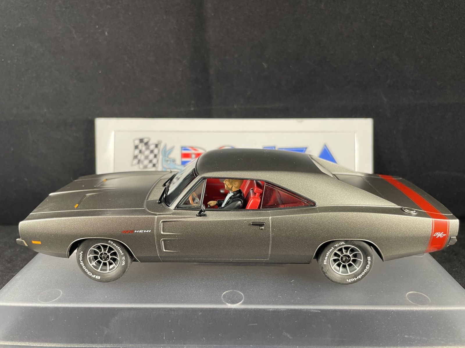 P092-DS PIONEER STEALTH DODGE CHARGER R/T RED STRIPE DEALER SPECIAL 1:32 SCALE