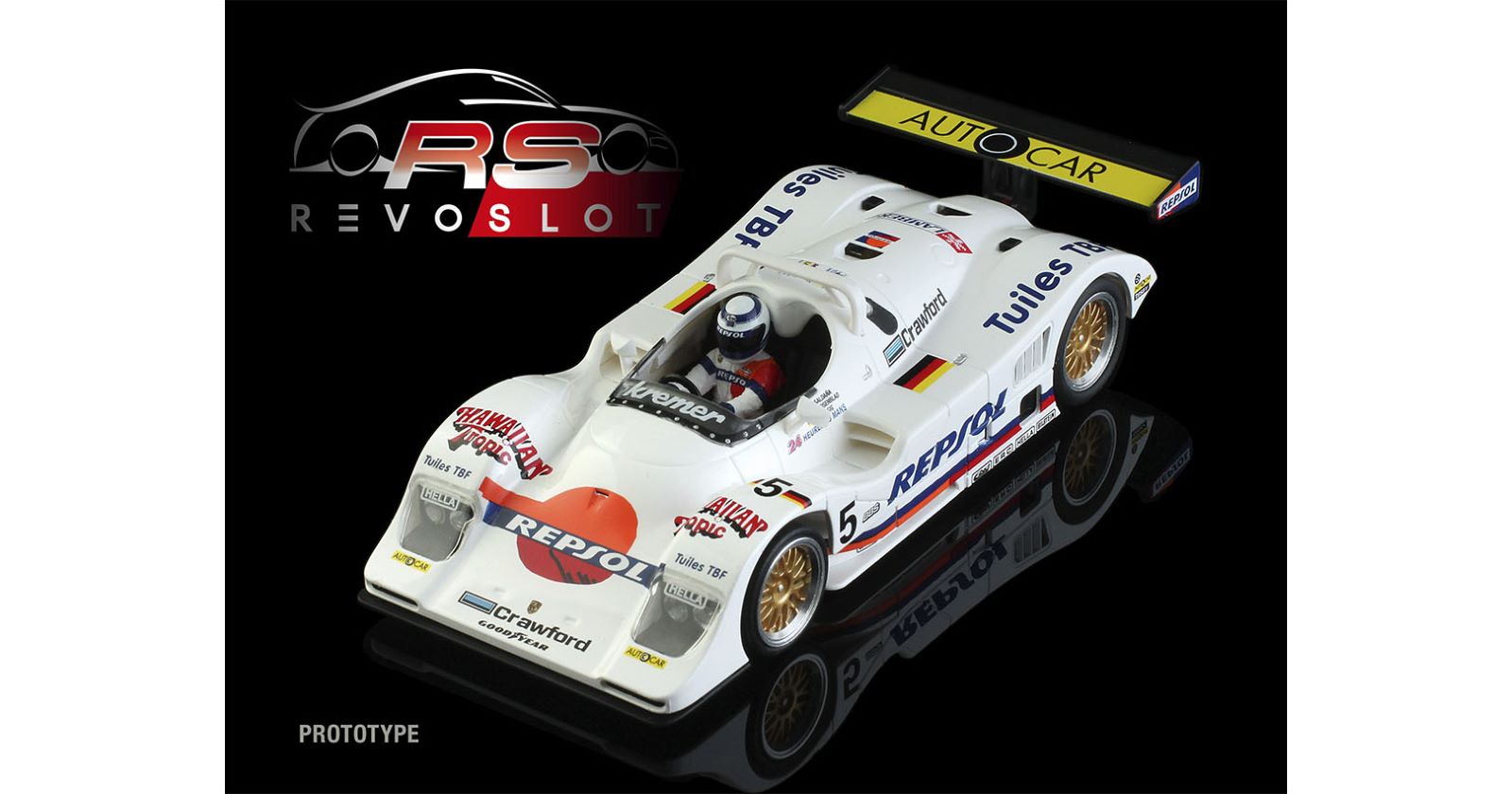 PRE ORDER DUE MAY 2026 RS0299 REVO SLOT PORSCHE KREMER REPSOL #5 1:32 SLOT CAR