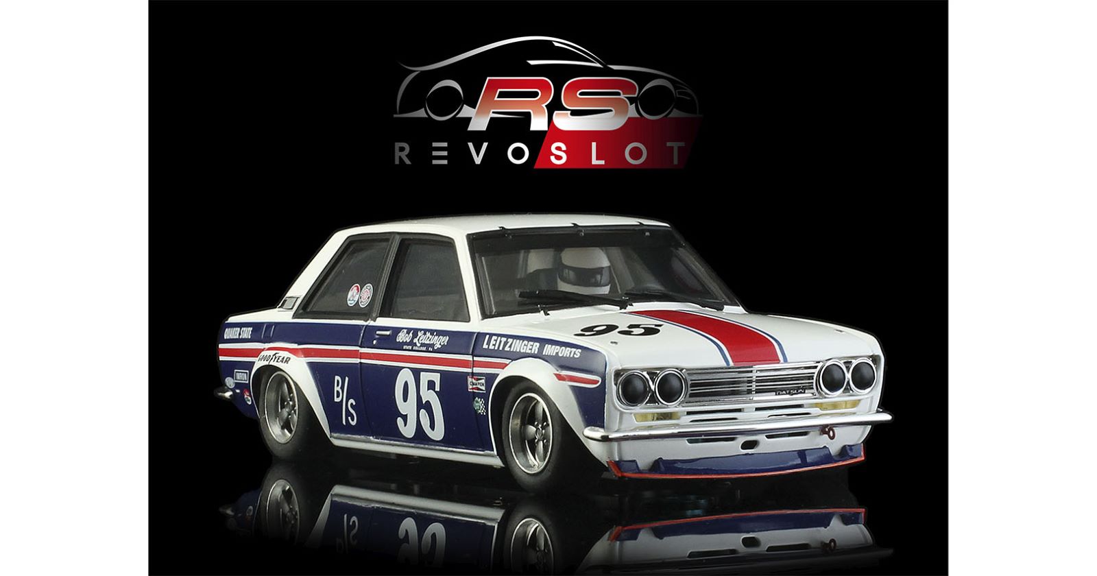 PRE ORDER DUE APRIL 2026 RS0300 REVO SLOT DATSUN 510 LEITZINGER #95 1:32 SLOT CAR