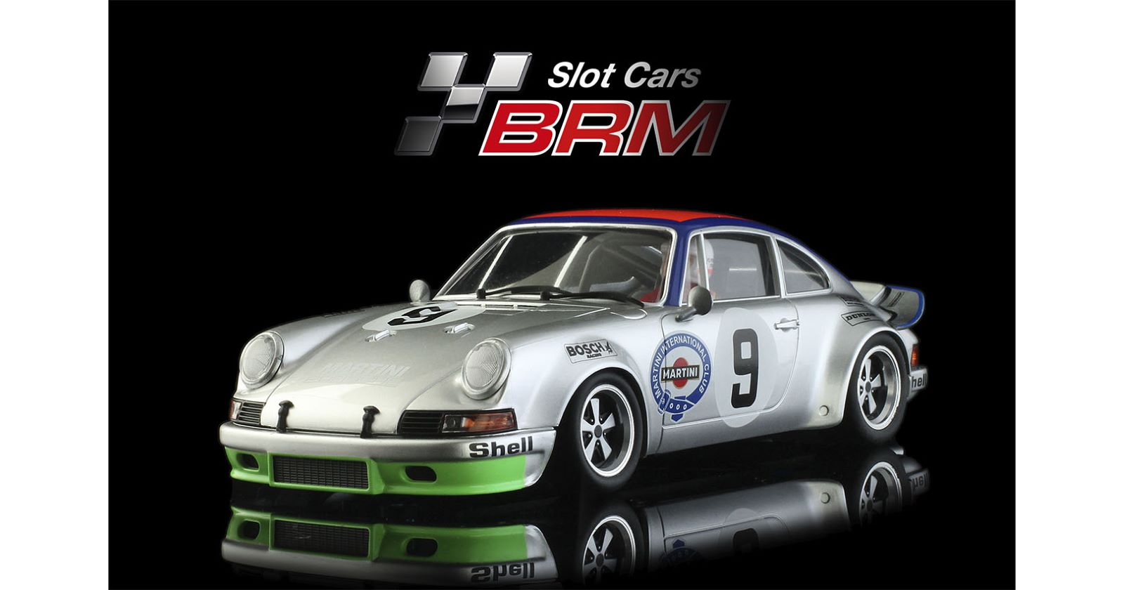 PRE ORDER DUE JUNE 2026 BRM215 BRM PORSCHE 911 RSR MARTINI RACING #9 1:24 SCALE SLOT CAR