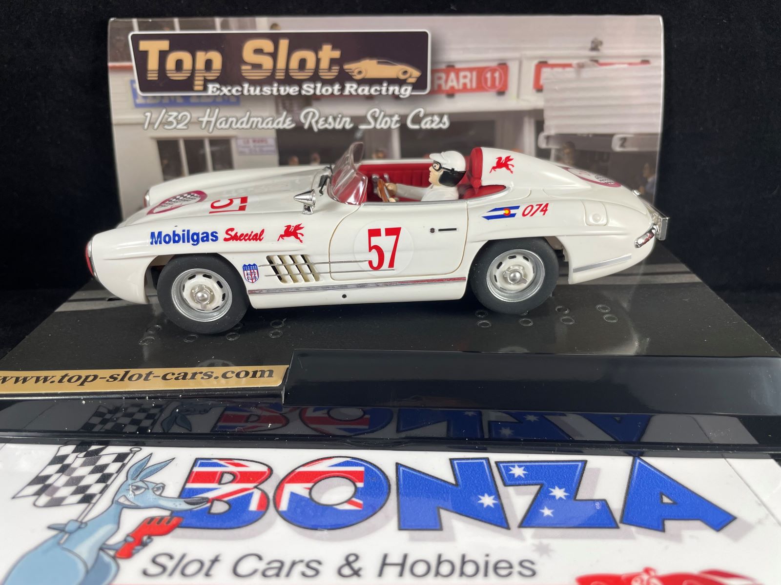 TOP7119 TOP SLOT MERCEDES 300SL S ROADSTER SCCA 1956 1:32 SLOT CAR