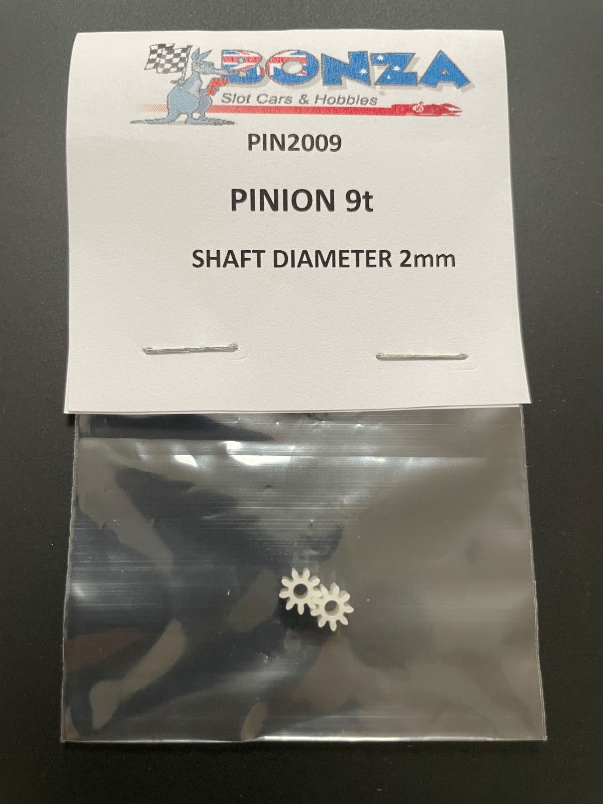 PIN2009 BONZA PARTS PINION 9t PINION 2.0mm SHAFT DIAMETER