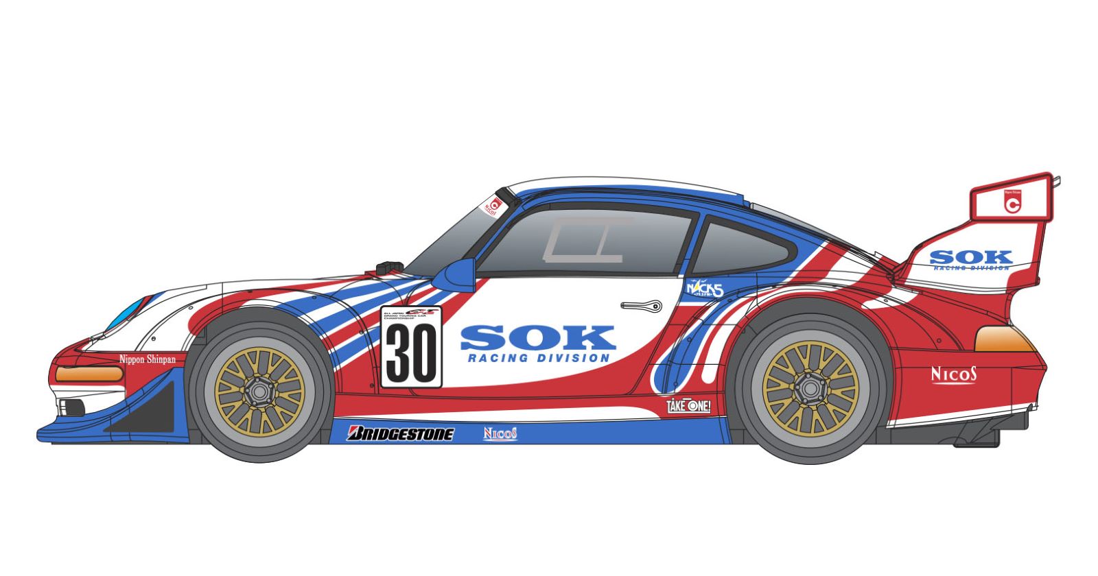 PRE ORDER DUE SEPTEMBER 2026 RS0323 REVO SLOT PORSCHE 911 GT2 SOK #3 1:32 SLOT CAR