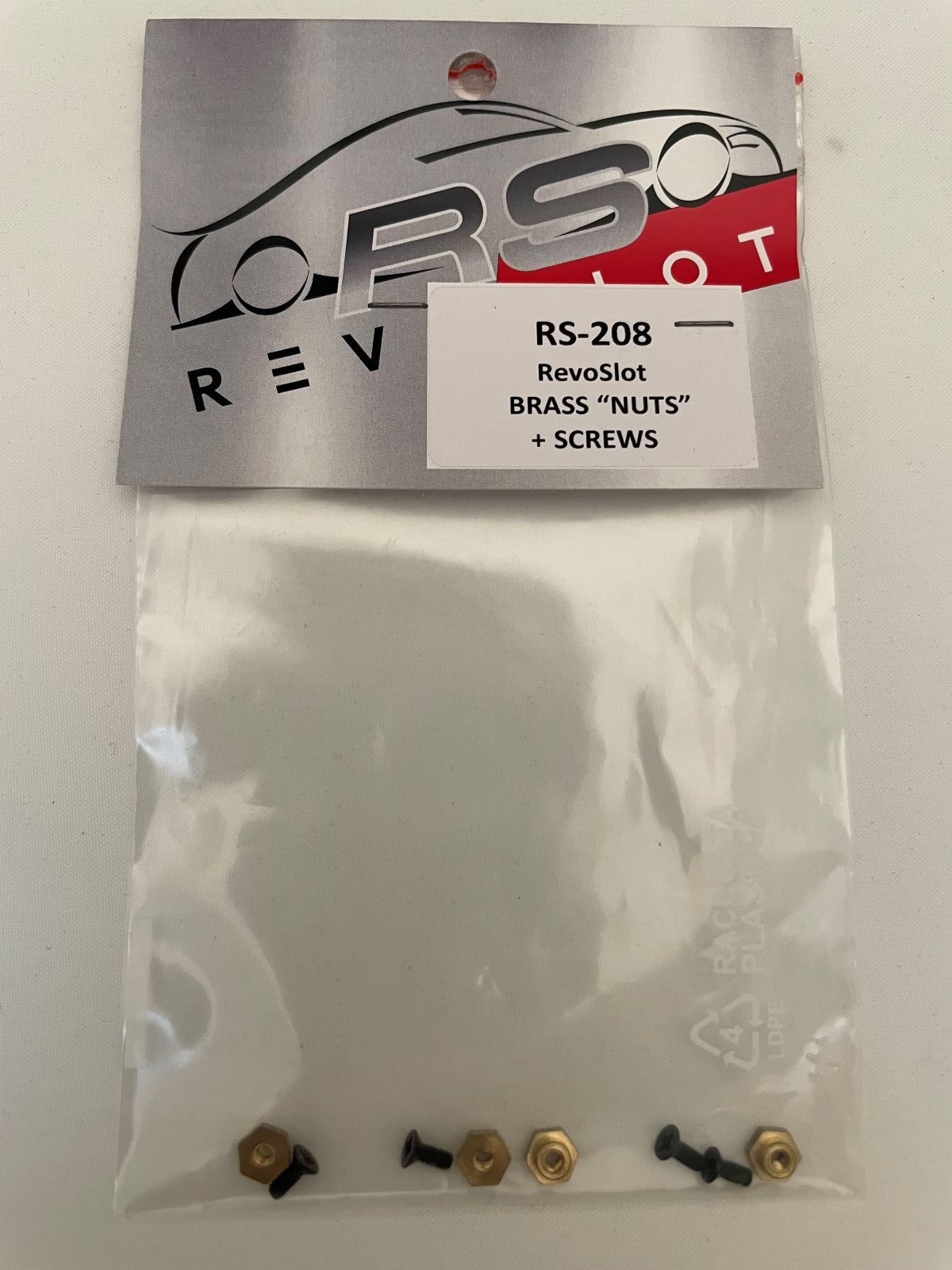 RS208 REVO SLOT BRASS NUTS & SCREWS