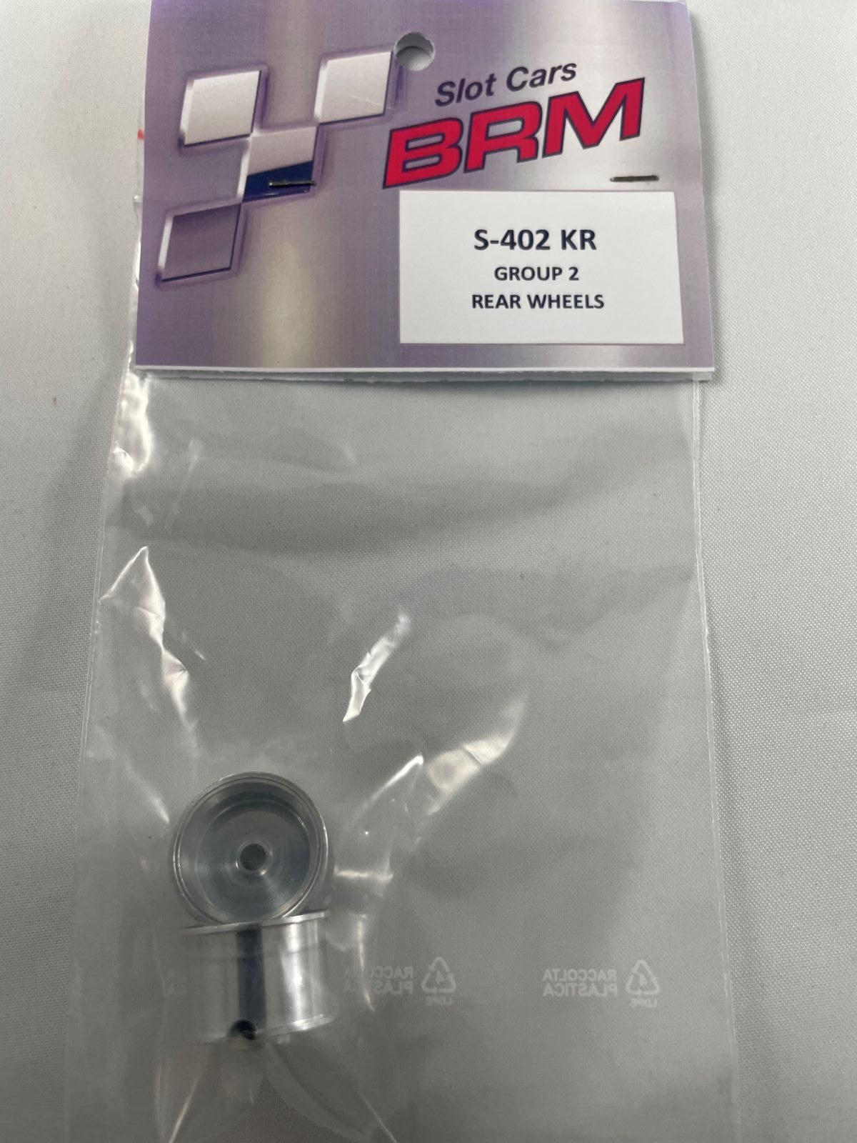 S-402 KR BRM GROUP 2 REAR ALUMINIUM RIMS / WHEELS 1:24 SCALE