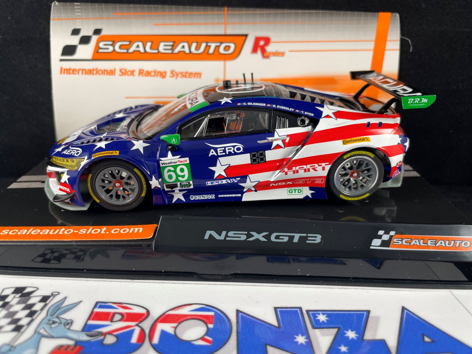 SC6359R SCALEAUTO HONDA ACURA NSX GT3 WATKINS GLEN #69  1:32 SLOT CAR