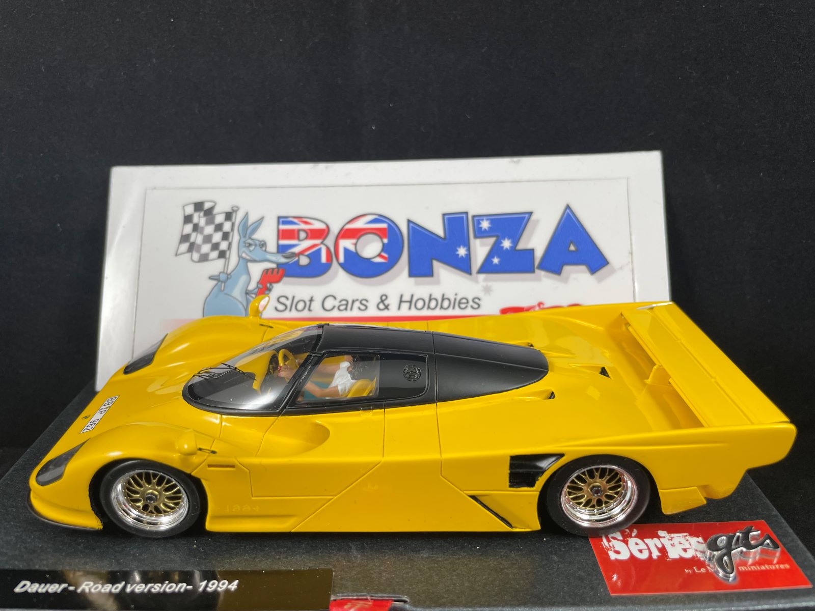 132048M LE MANS MINIATURES GTS SERIES DAUER 962 YELLOW ROAD VERSION 1:32 SCALE SLOT CAR