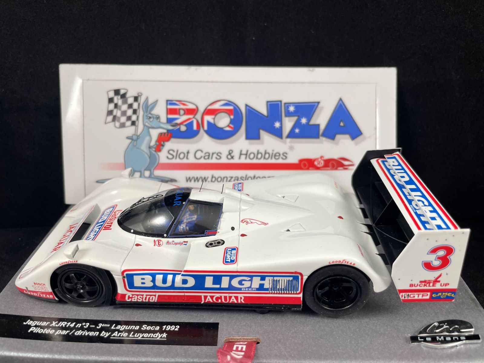 132051/3M LE MANS MINIATURES JAGUAR XJR 14 BUD LIGHT #3 1:32 SCALE SLOT CAR