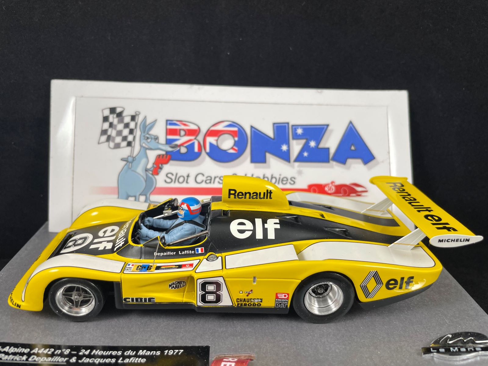132077/8M LE MANS MINIATURES RENAULT ALPINE A442 #8 LE MANS 1977 1:32 SCALE SLOT CAR