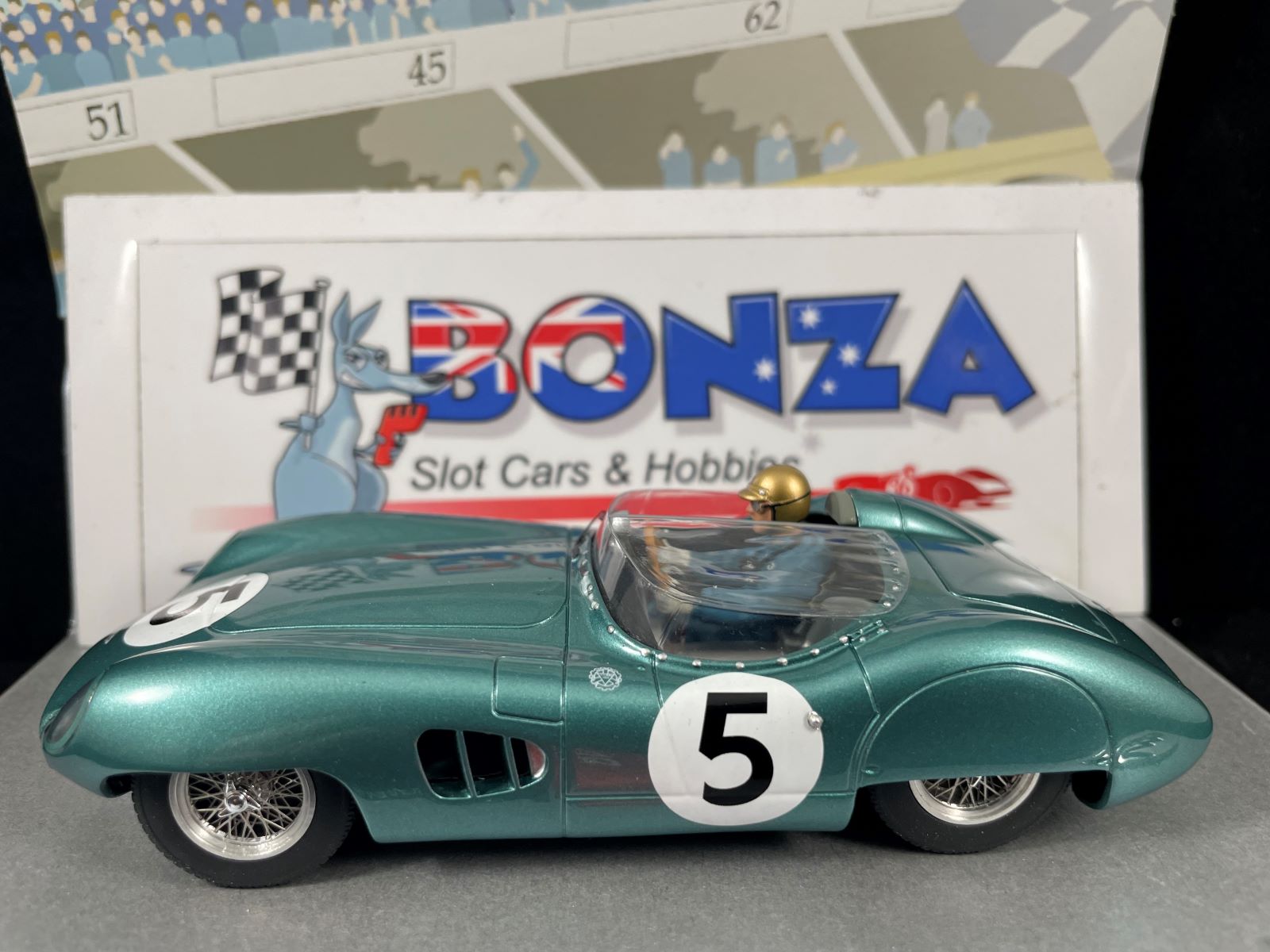 132093/5M LE MANS MINIATURES ASTON MARTIN DBR1 #5 LE MANS 1959 WINNER 1:32 SCALE SLOT CAR
