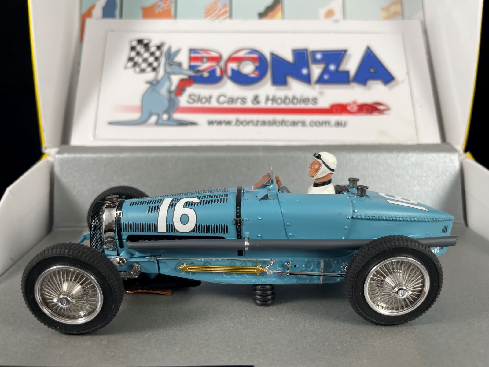 132097/16M LE MANS MINIATURES BUGATTI TYPE 59 #16 FRENCH GP 1934  1:32 SCALE SLOT CAR