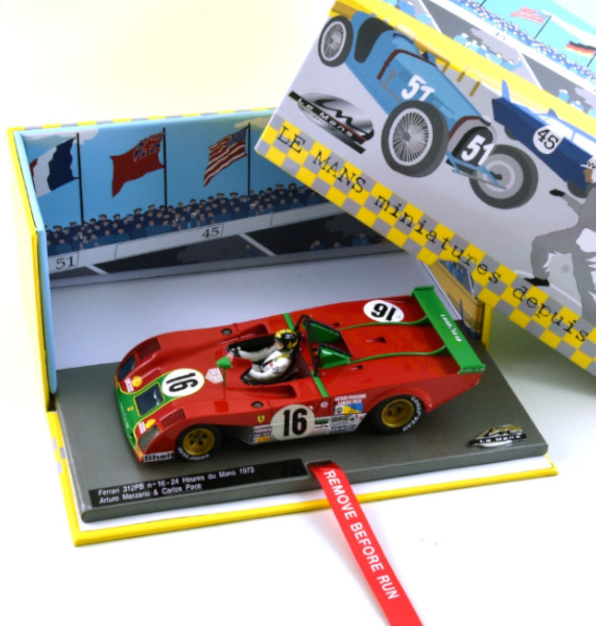 PRE ORDER DUE OCTOBER 2026 132116/16M LE MANS MINIATURES FERRARI 312PB CARLOS PACE LE MANS 1973  1:32 SCALE SLOT CAR