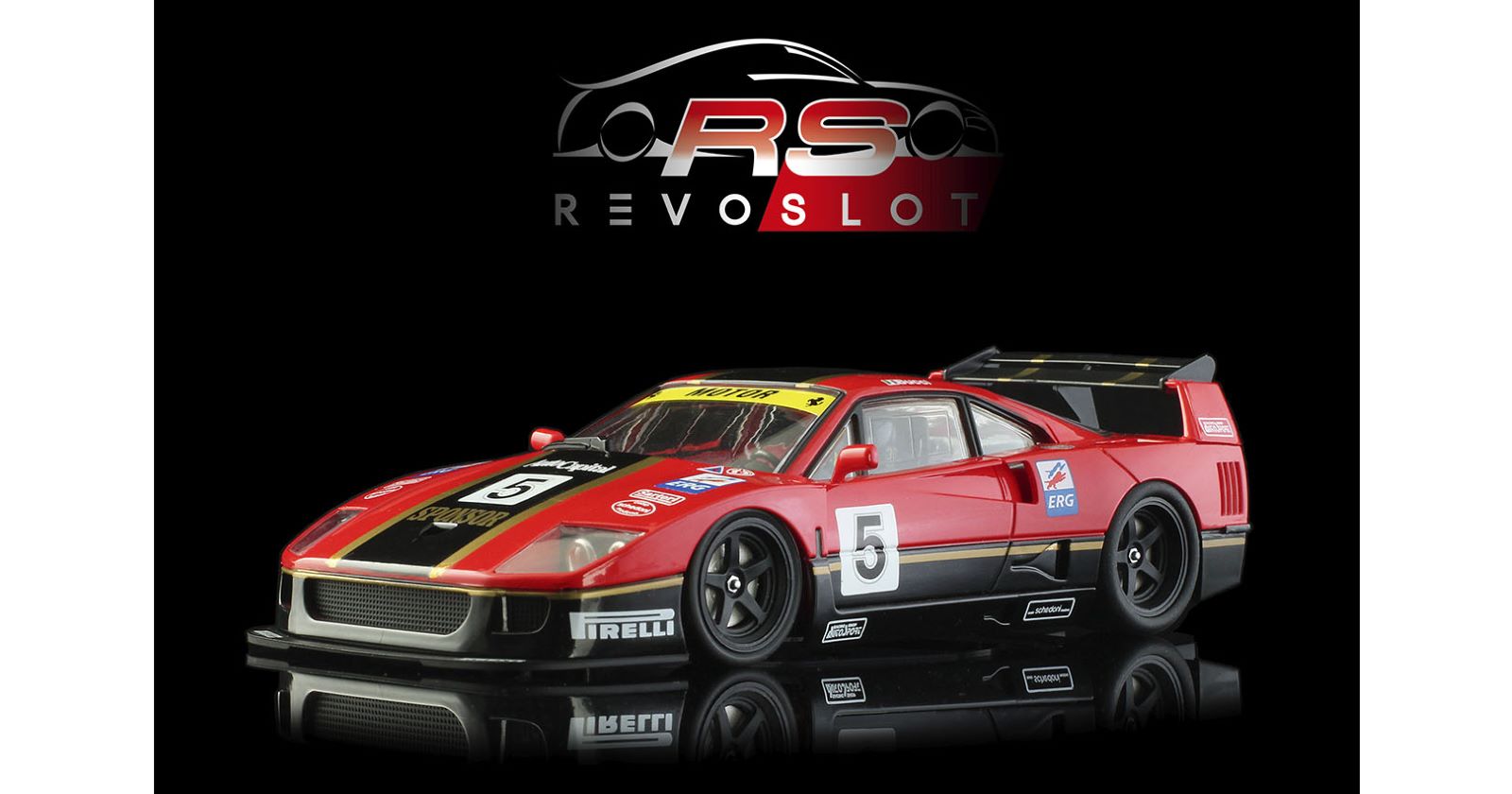 PRE ORDER DUE OCTOBER 2026 RS0324 REVO SLOT FERRARI F40 BUCCI #5 1:32 SLOT CAR