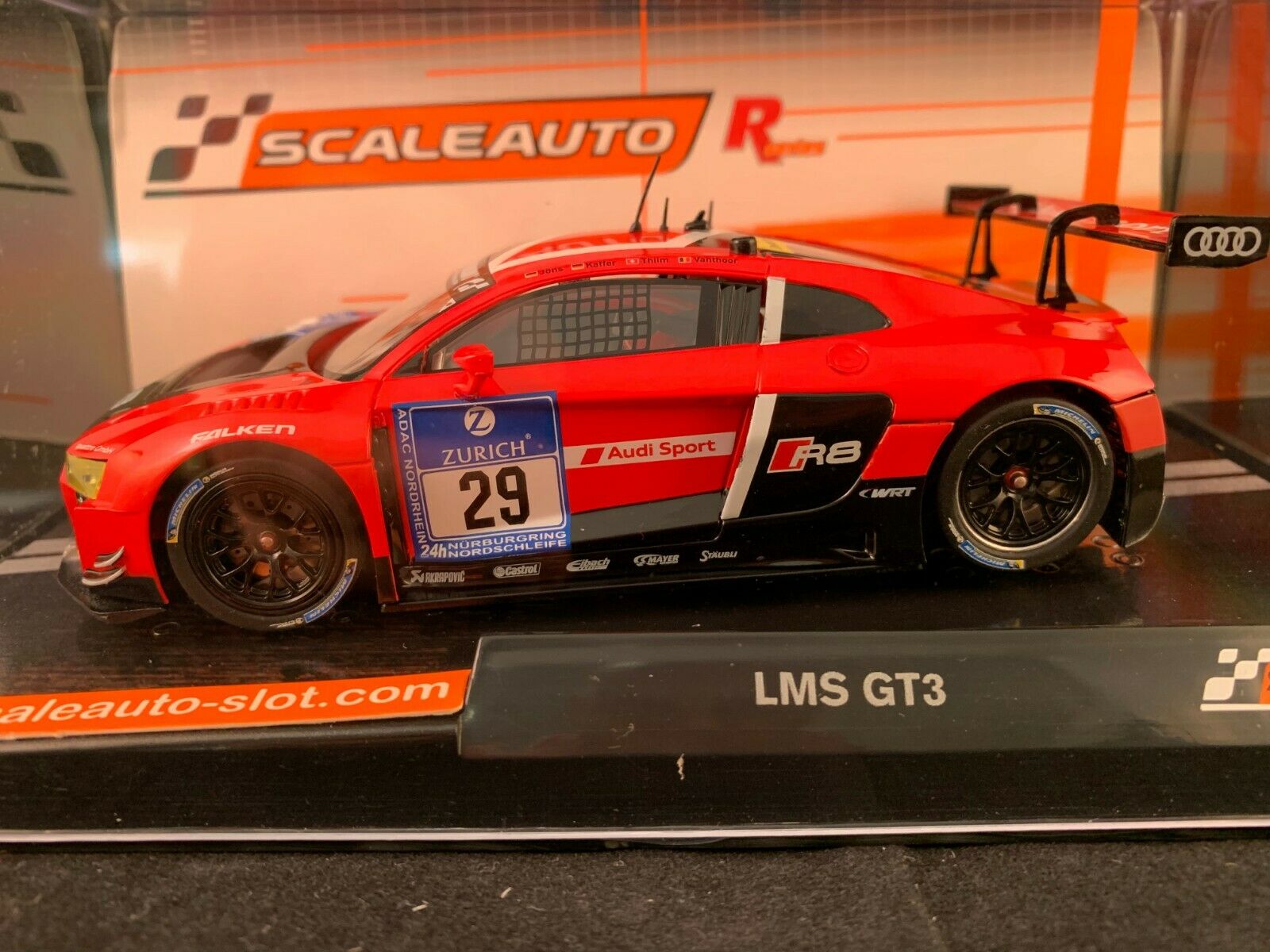 SC-6172R SCALEAUTO AUDI R8 GTS LMS #29 RED AUDI SPORT  SLOT CAR 1/32 SCALE